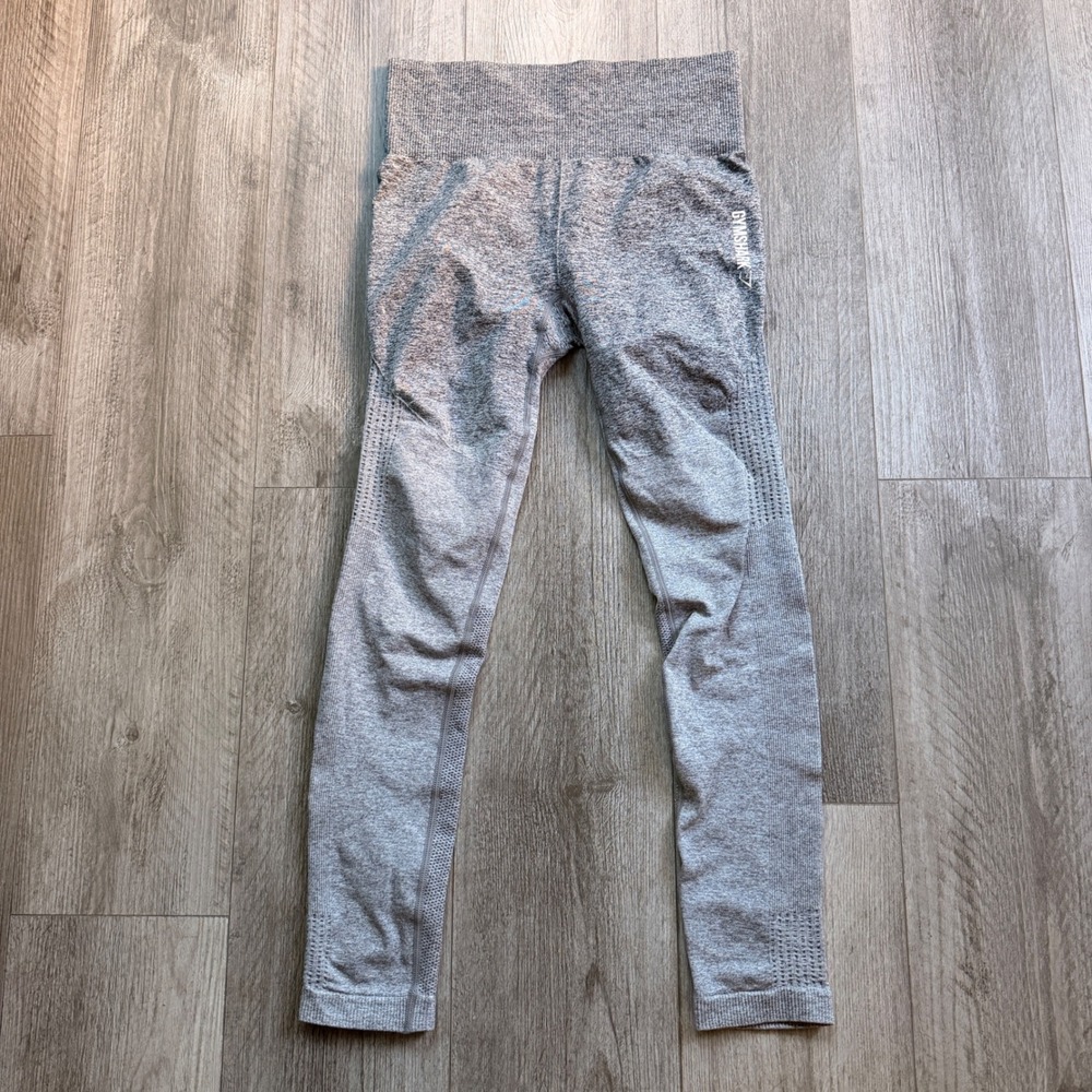 Gymshark Womens M Gray Seamless High Waist Leggings Workout Gym Yoga Pants